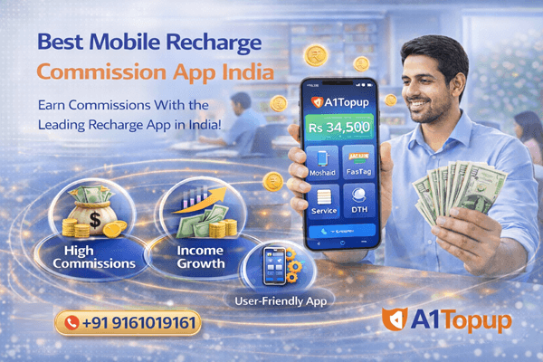Best Mobile Recharge Commission App India 2026 - Top Earning Apps Comparison