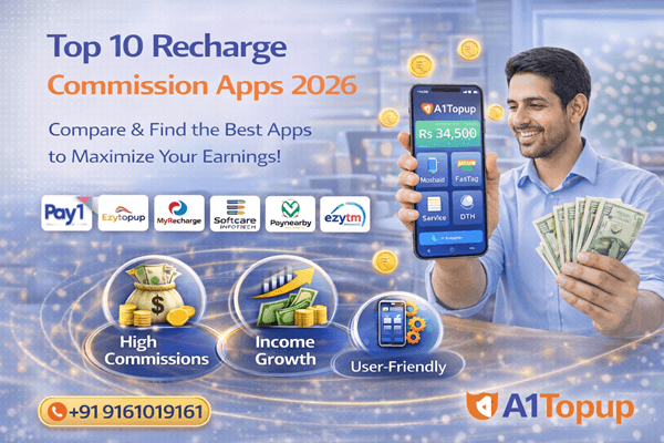 Top 10 Recharge Commission Apps 2026 - Best Earning Apps in India