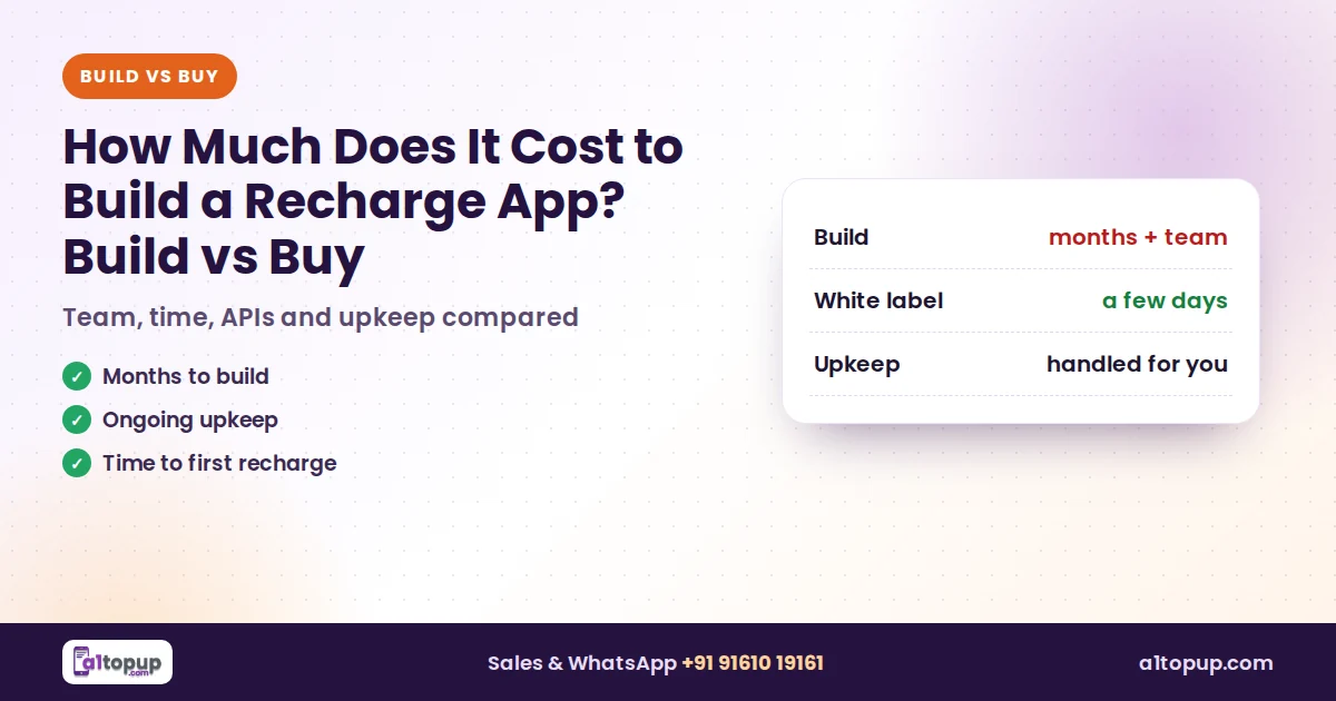 How Much Does It Cost to Build a Recharge App? Build vs Buy