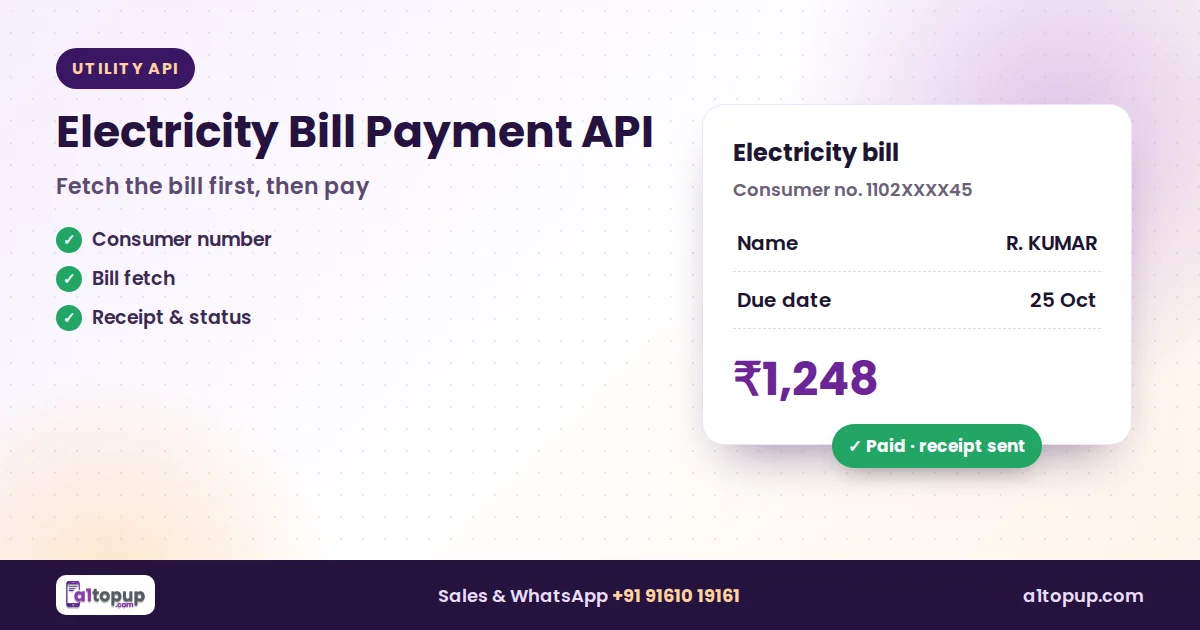 Electricity Bill Payment API: How Bill Fetch Works (BBPS Guide)