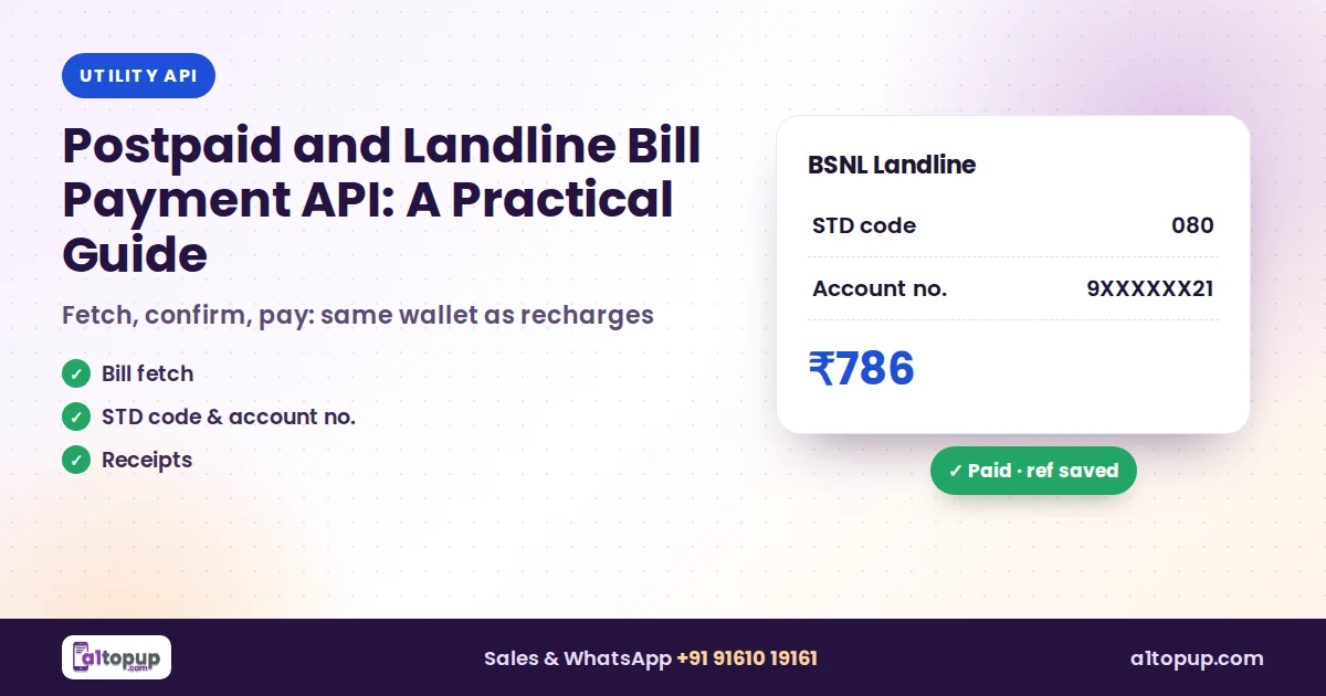 Postpaid and Landline Bill Payment API: A Practical Guide