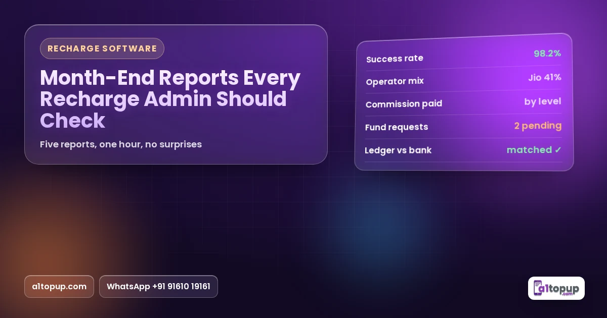 Month-End Reports Every Recharge Admin Should Check