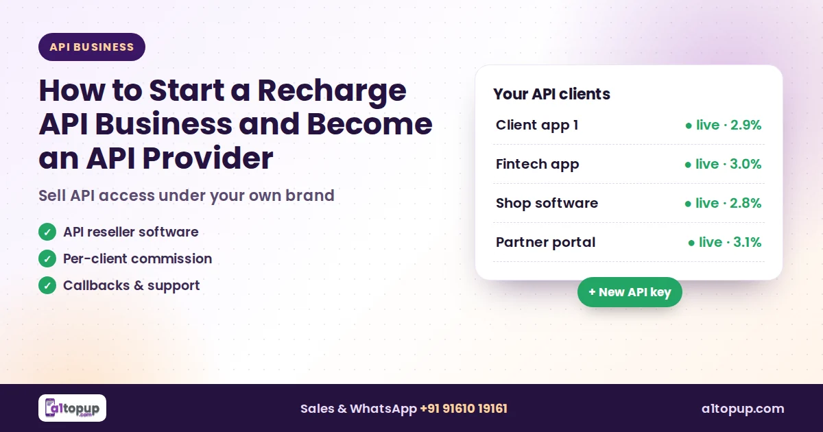 How to Start a Recharge API Business and Become an API Provider
