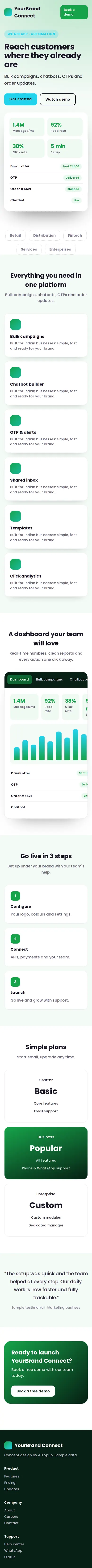 WhatsApp Marketing & Automation mobile design
